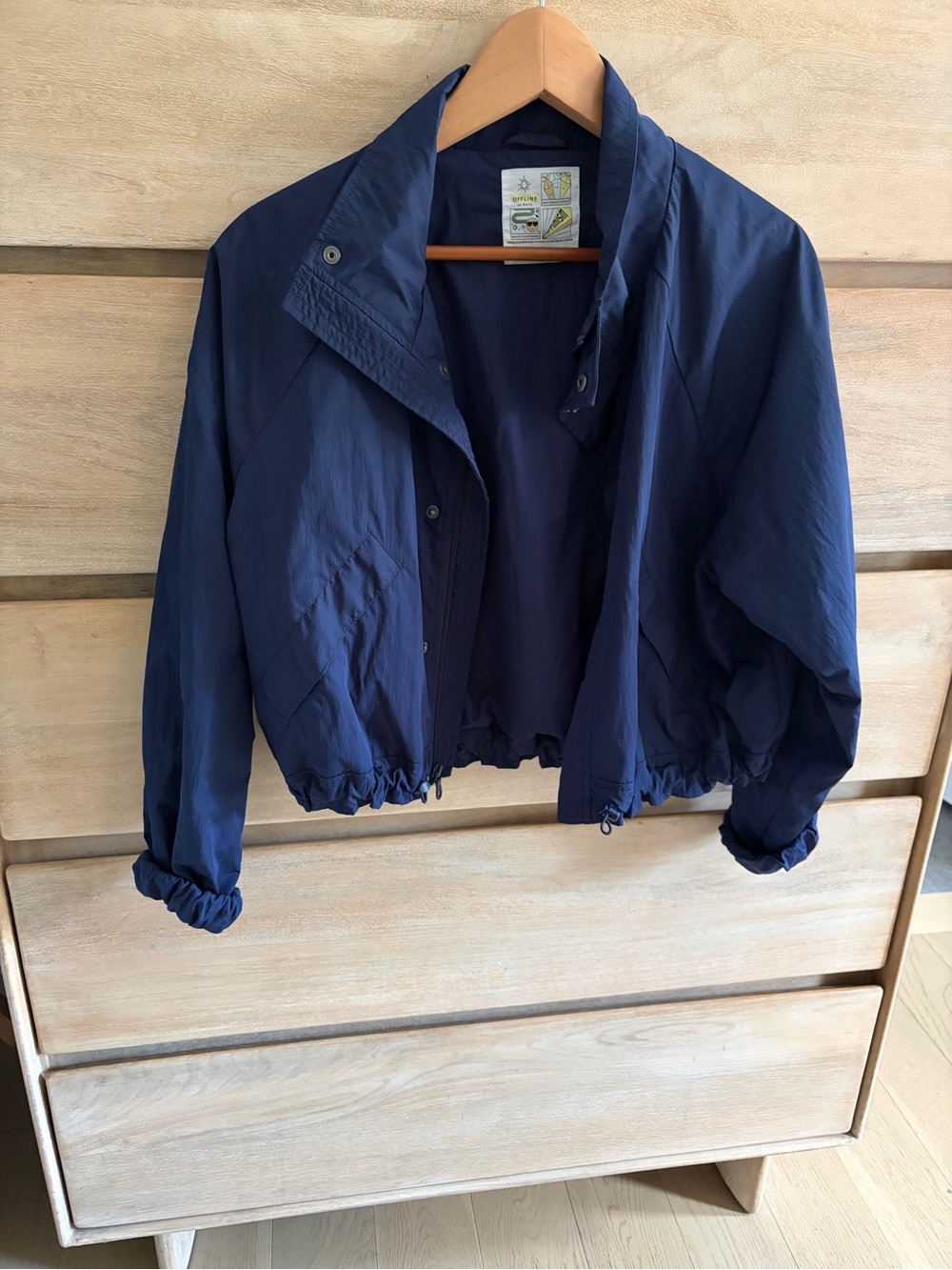 aerie Navy Blue Windbreaker Jacket
